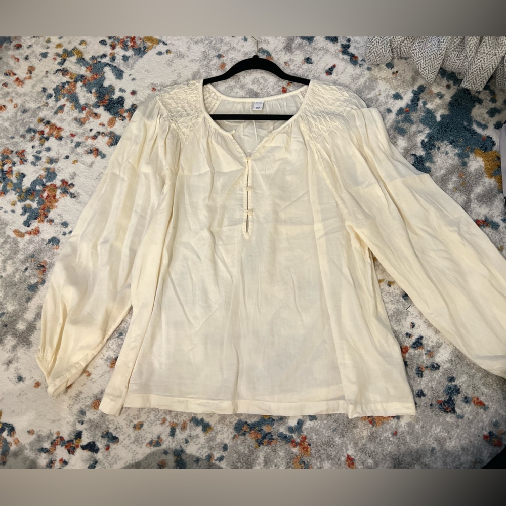 Cream Large Old Navy Blouse